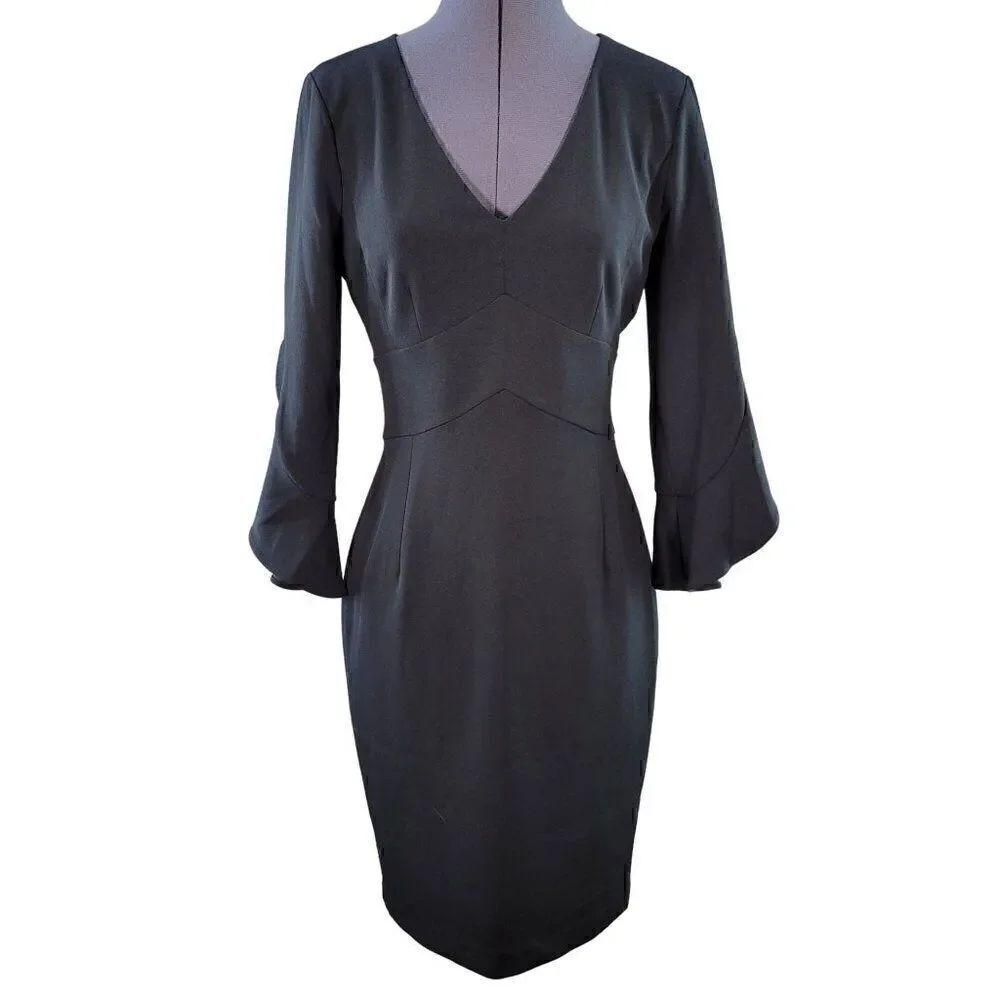 DKNY Bell Sleeve Little Black Dress Sz 2